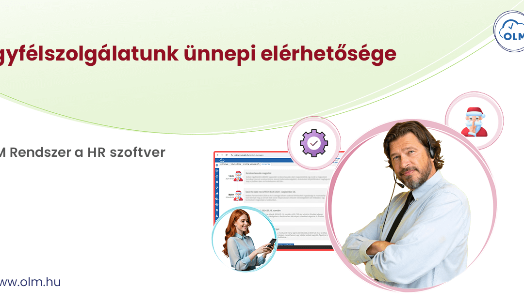 Ügyfélszolgálatunk ünnepi nyitva tartása